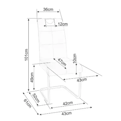 VÝPRODEJ - Čalouněná jídelní židle KASJA - černá / šedá