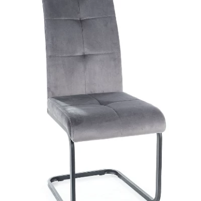 VÝPRODEJ - Čalouněná jídelní židle KASJA - černá / šedá