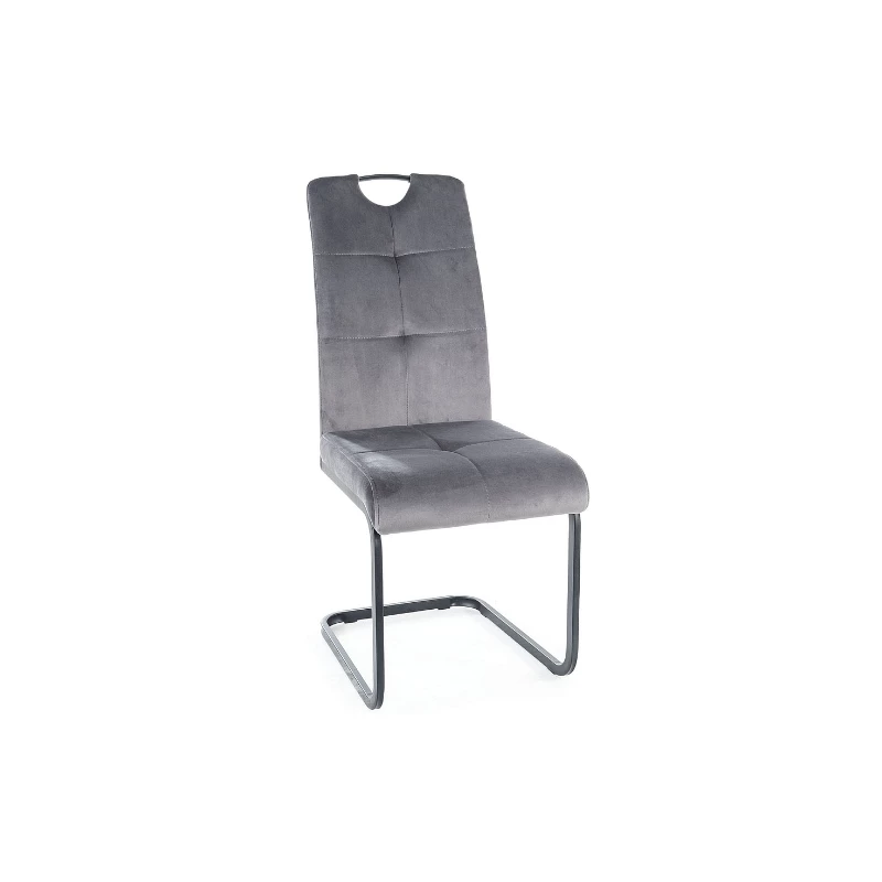 VÝPRODEJ - Čalouněná jídelní židle KASJA - černá / šedá