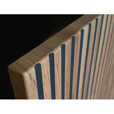 VÝPRODEJ - Noční stolek ILARIA - černý / dub wotan