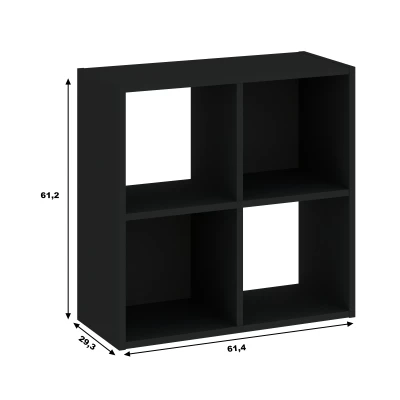 VÝPRODEJ - Policový regál LAMPASES 1 - černý