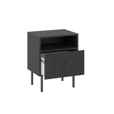 VÝPRODEJ - Noční stolek HASKEL - antracitový