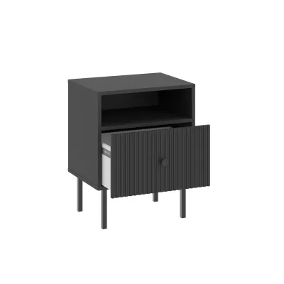 VÝPRODEJ - Noční stolek HASKEL - antracitový