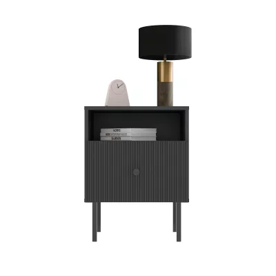 VÝPRODEJ - Noční stolek HASKEL - antracitový