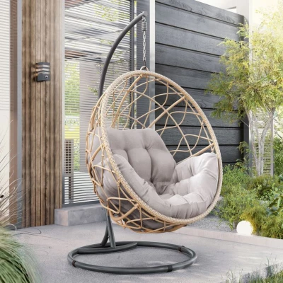 VÝPRODEJ - Zahradní křeslo DUMA - hnědé / šedé