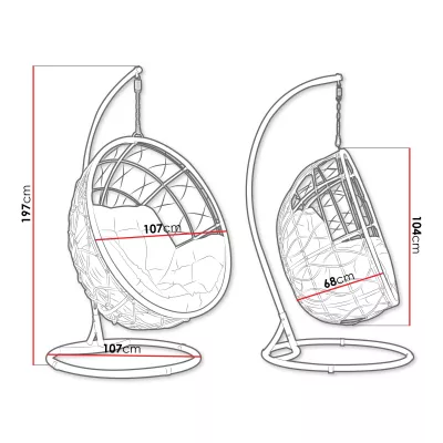 VÝPRODEJ - Zahradní křeslo DUMA - hnědé / šedé