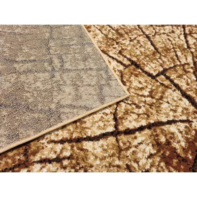 VÝPRODEJ - Kusový koberec 70x130 cm LUKEN moderní - béžový / hnědý