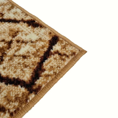 VÝPRODEJ - Kusový koberec 70x130 cm LUKEN moderní - béžový / hnědý