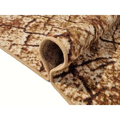 VÝPRODEJ - Kusový koberec 70x130 cm LUKEN moderní - béžový / hnědý