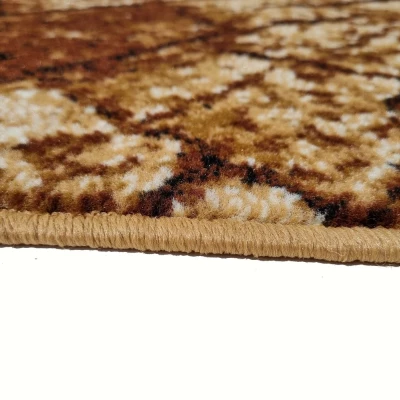 VÝPRODEJ - Kusový koberec 70x130 cm LUKEN moderní - béžový / hnědý