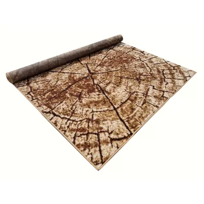 VÝPRODEJ - Kusový koberec 70x130 cm LUKEN moderní - béžový / hnědý