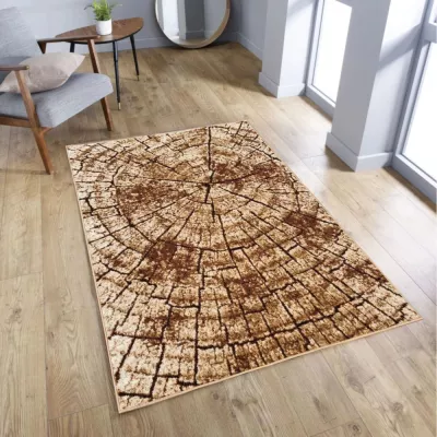 VÝPRODEJ - Kusový koberec 70x130 cm LUKEN moderní - béžový / hnědý