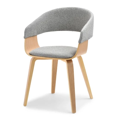 VÝPRODEJ - Jídelní židle BRISE - šedá / dub