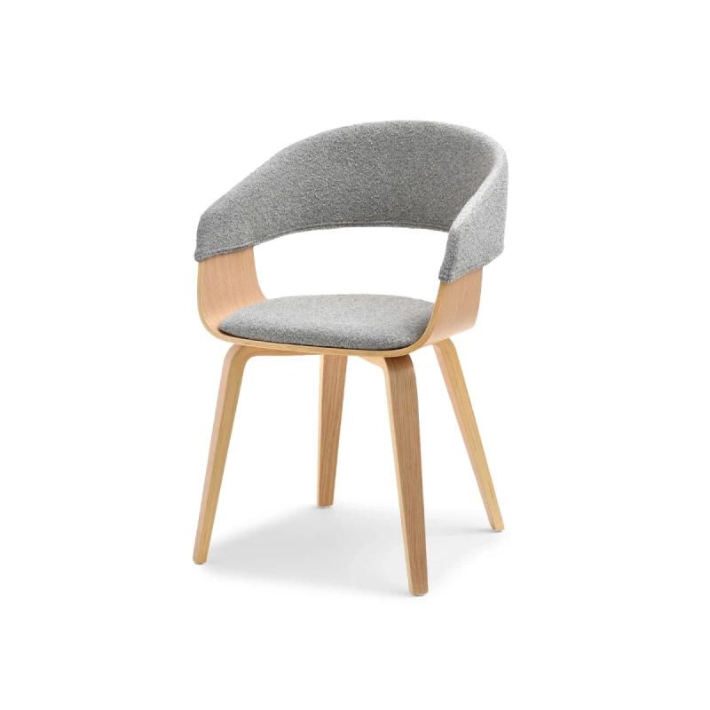 VÝPRODEJ - Jídelní židle BRISE - šedá / dub