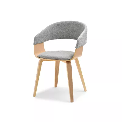 VÝPRODEJ - Jídelní židle BRISE - šedá / dub