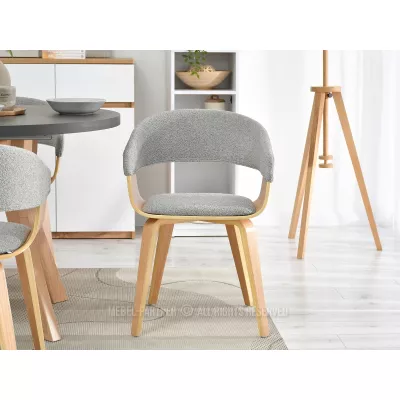 VÝPRODEJ - Jídelní židle BRISE - šedá / dub