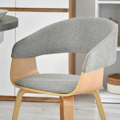 VÝPRODEJ - Jídelní židle BRISE - šedá / dub