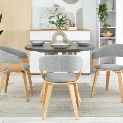 VÝPRODEJ - Jídelní židle BRISE - šedá / dub