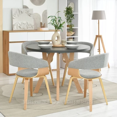 VÝPRODEJ - Jídelní židle BRISE - šedá / dub