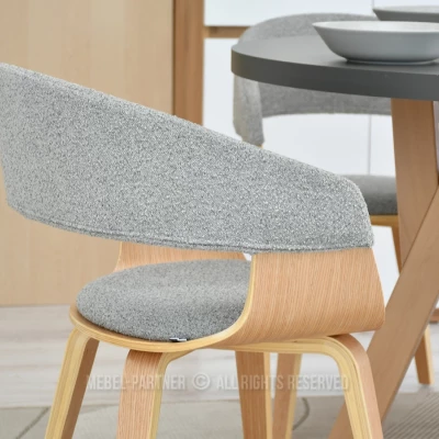 VÝPRODEJ - Jídelní židle BRISE - šedá / dub