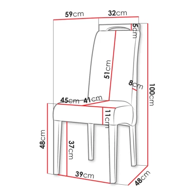 VÝPRODEJ - Židle do kuchyně AUBURN - buk / béžová