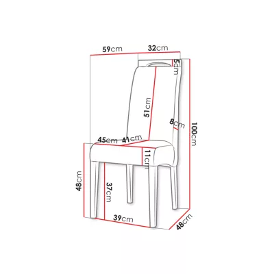 VÝPRODEJ - Židle do kuchyně AUBURN - buk / béžová