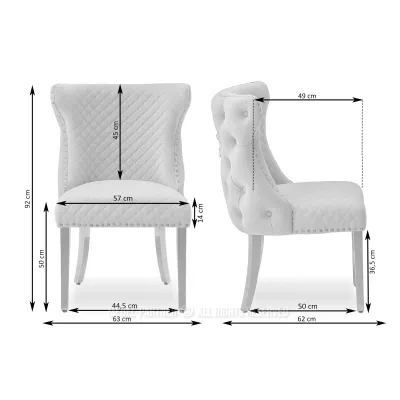 VÝPRODEJ - Luxusní jídelní židle KALISSA - šedá / chrom