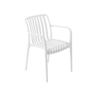 VÝPRODEJ - Zahradní židle LAMBROS - bílá