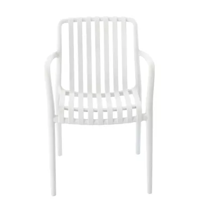 VÝPRODEJ - Zahradní židle LAMBROS - bílá
