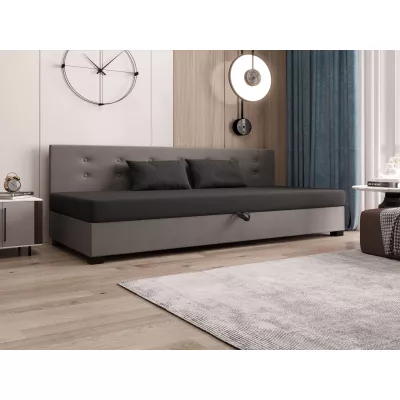 Jednolůžková postel 90x195 AJKA BIZ 1 - šedá / světle šedá