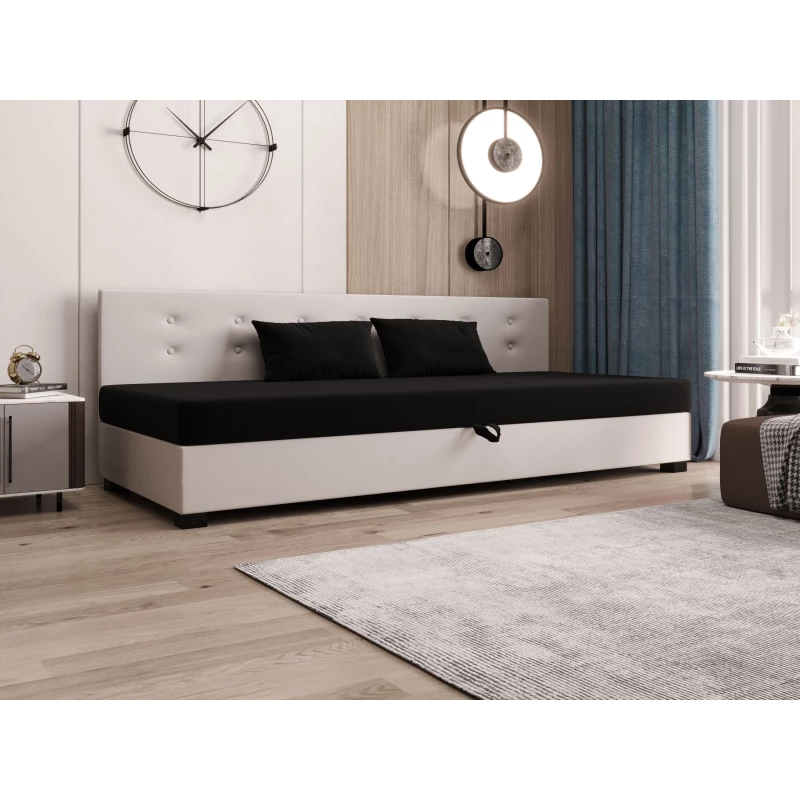 Jednolůžková postel 120x195 AJKA BIZ 1 - černá / ecru