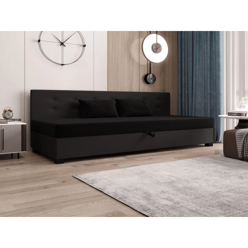 Jednolůžková postel 100x195 AJKA BIZ 1 - černá / šedá