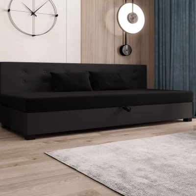 Jednolůžková postel 110x195 AJKA BIZ 1 - černá / šedá