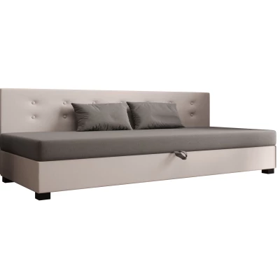 Jednolůžková postel 100x195 AJKA BIZ 1 - světle šedá / ecru