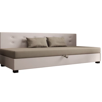 Jednolůžková postel 100x195 AJKA BIZ 1 - hnědá / ecru