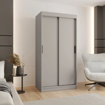 Šatní skříň s posuvnými dveřmi 100 cm CASANDRA - kašmír