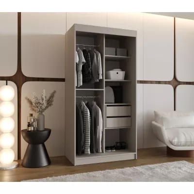 Šatní skříň s posuvnými dveřmi 100 cm CASANDRA - kašmír