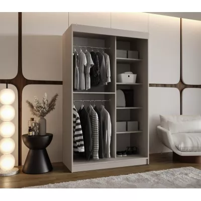 Šatní skříň s posuvnými dveřmi 120 cm CASANDRA - kašmír