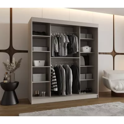 Šatní skříň s posuvnými dveřmi 180 cm CASANDRA - kašmír