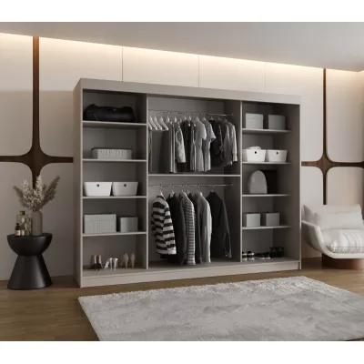 Šatní skříň s posuvnými dveřmi 250 cm CASANDRA - kašmír