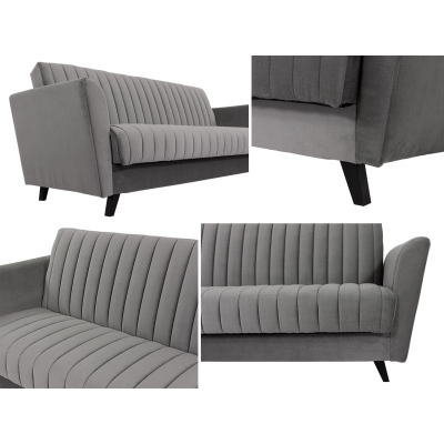 VÝPRODEJ - Rozkládací pohovka s úložným prostorem ZIMURA - žlutá