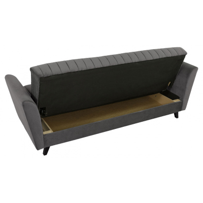 VÝPRODEJ - Rozkládací pohovka s úložným prostorem ZIMURA - žlutá