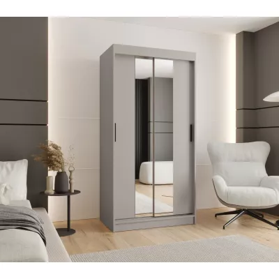 Šatní skříň 100 cm CASANDRA se zrcadlem - kašmír