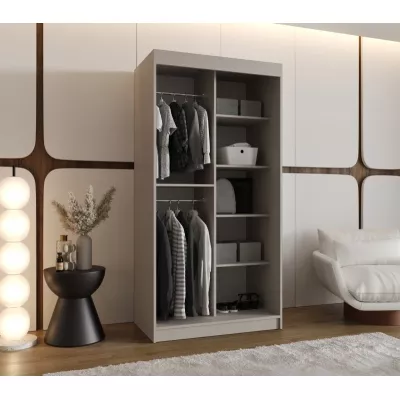 Šatní skříň 100 cm CASANDRA se zrcadlem - kašmír