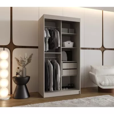 Šatní skříň 100 cm CASANDRA se zrcadlem - kašmír