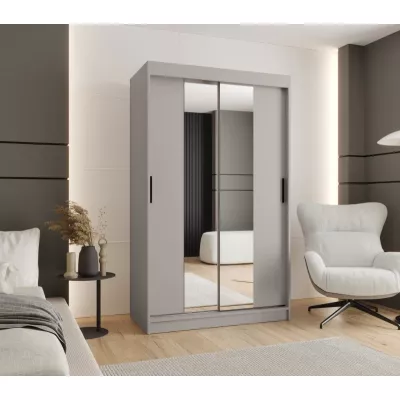 Šatní skříň 120 cm CASANDRA se zrcadlem - kašmír