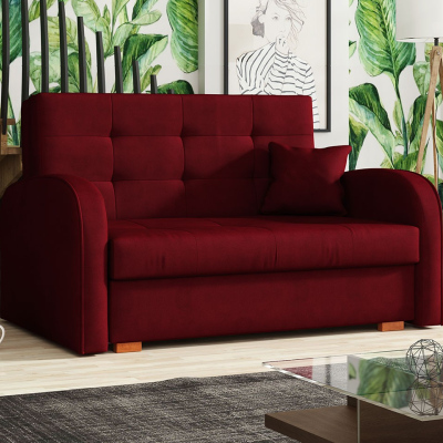 VÝPRODEJ - Rozkládací pohovka s úložným prostorem BELA GOLD 2 - červená