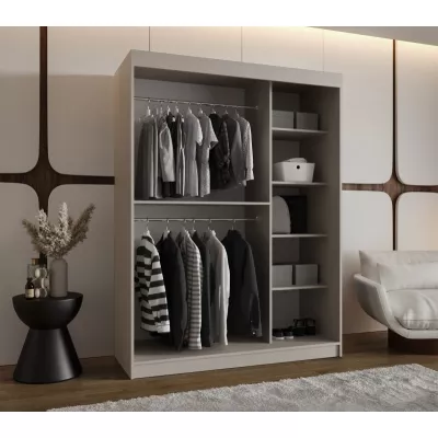 Šatní skříň 150 cm CASANDRA se zrcadlem - kašmír