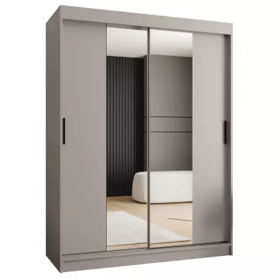 Šatní skříň 150 cm CASANDRA se zrcadlem - kašmír