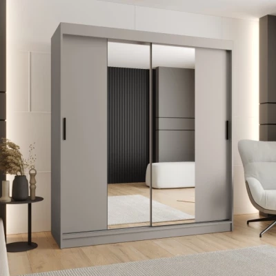 Šatní skříň 180 cm CASANDRA se zrcadlem - kašmír